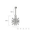 316L SURGICAL STEEL CZ MARQUISE FLOWER VERTICAL HELIX STUD